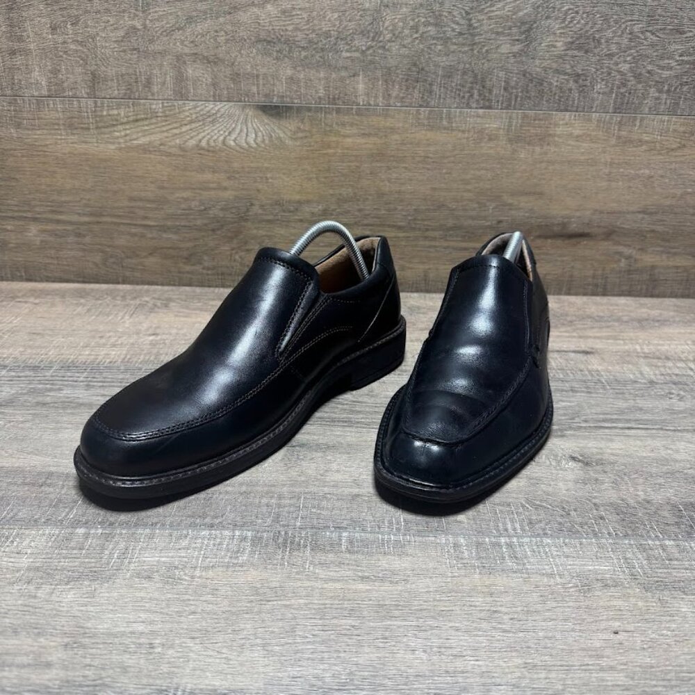 Ecco Helsinki Black Leather Loafers Men's Size EU 41